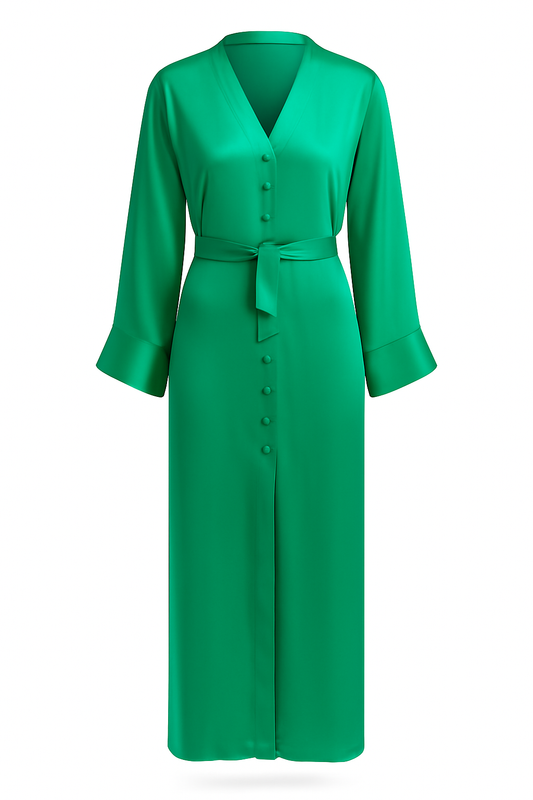 IMMORTELLE "uni Emerald" Dress- Kimono