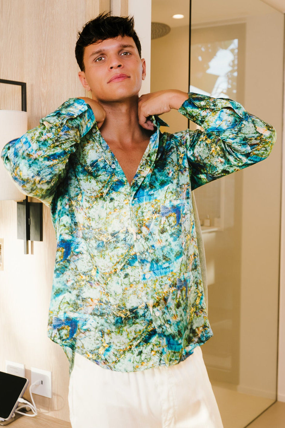 BOYFRIEND shirt " silk labradorite"