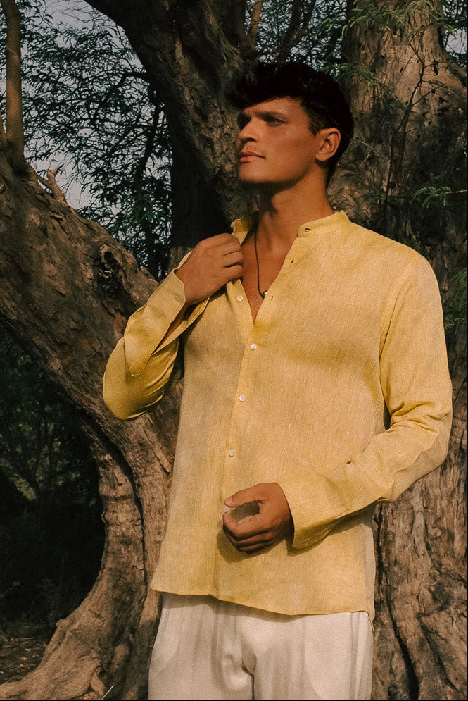 BOYFRIEND shirt "linen yellow"