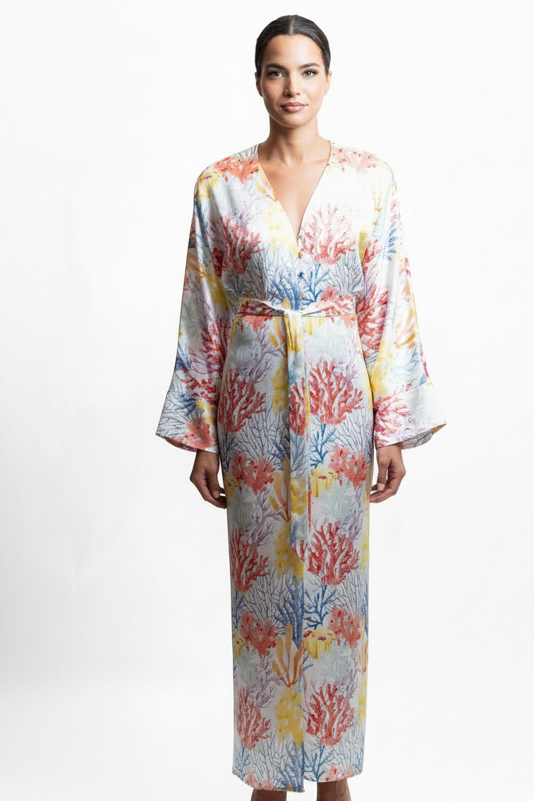 IMMORTELLE dress kimono "oceanus"
