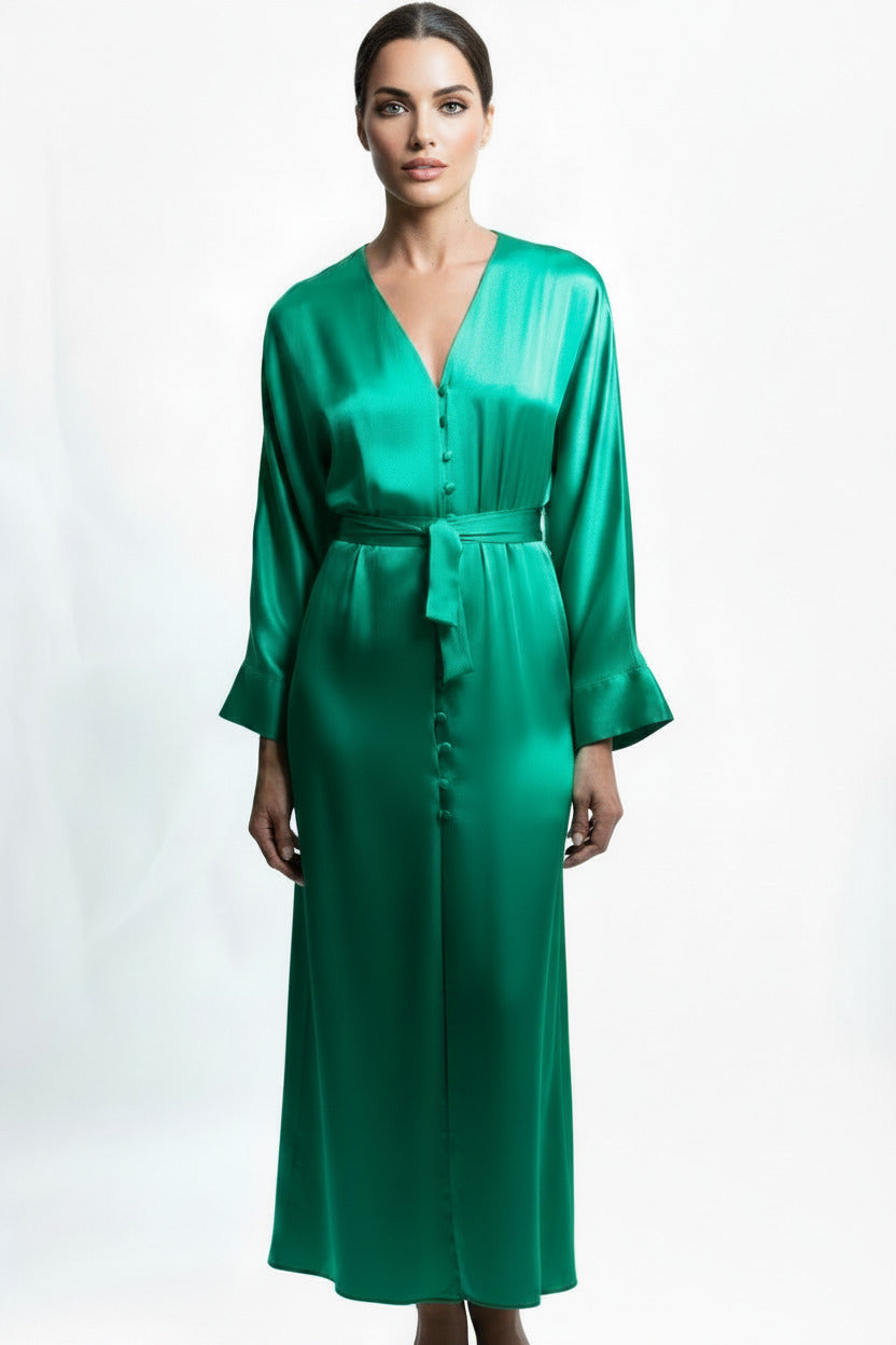 IMMORTELLE dress kimono "emerald"