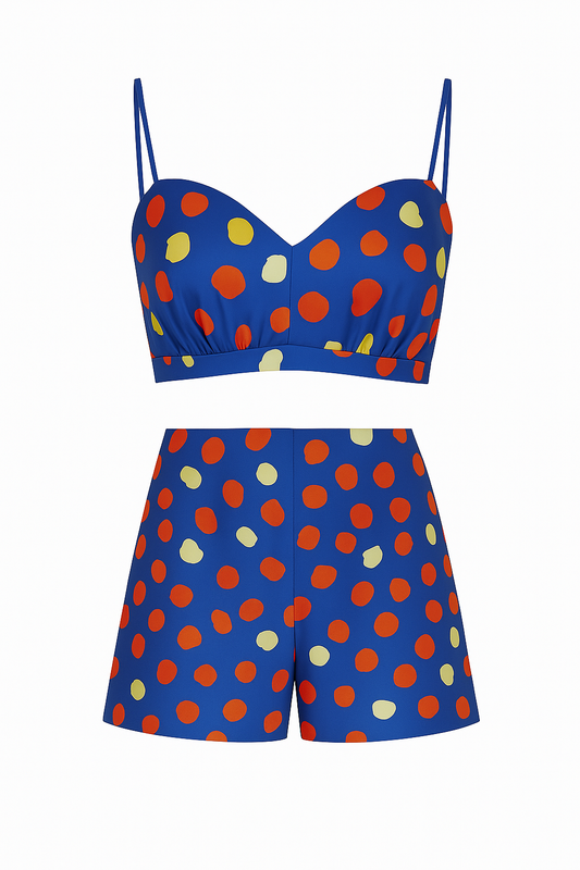 JANE – Silk Twill Top with "Crush" Print