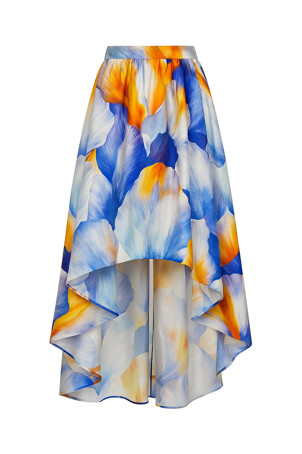 GOUVERNEUR – Silk Satin Skirt in "Peonie" Print