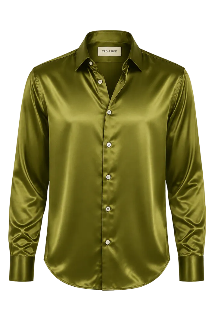 BOYFRIEND shirt silk olive