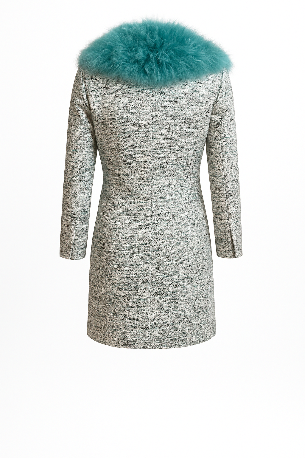 Green mother-of-pearl buttons and Como silk satin lining