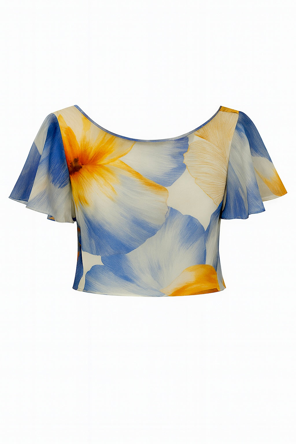 open rounded neckline and lightweight silk finish
