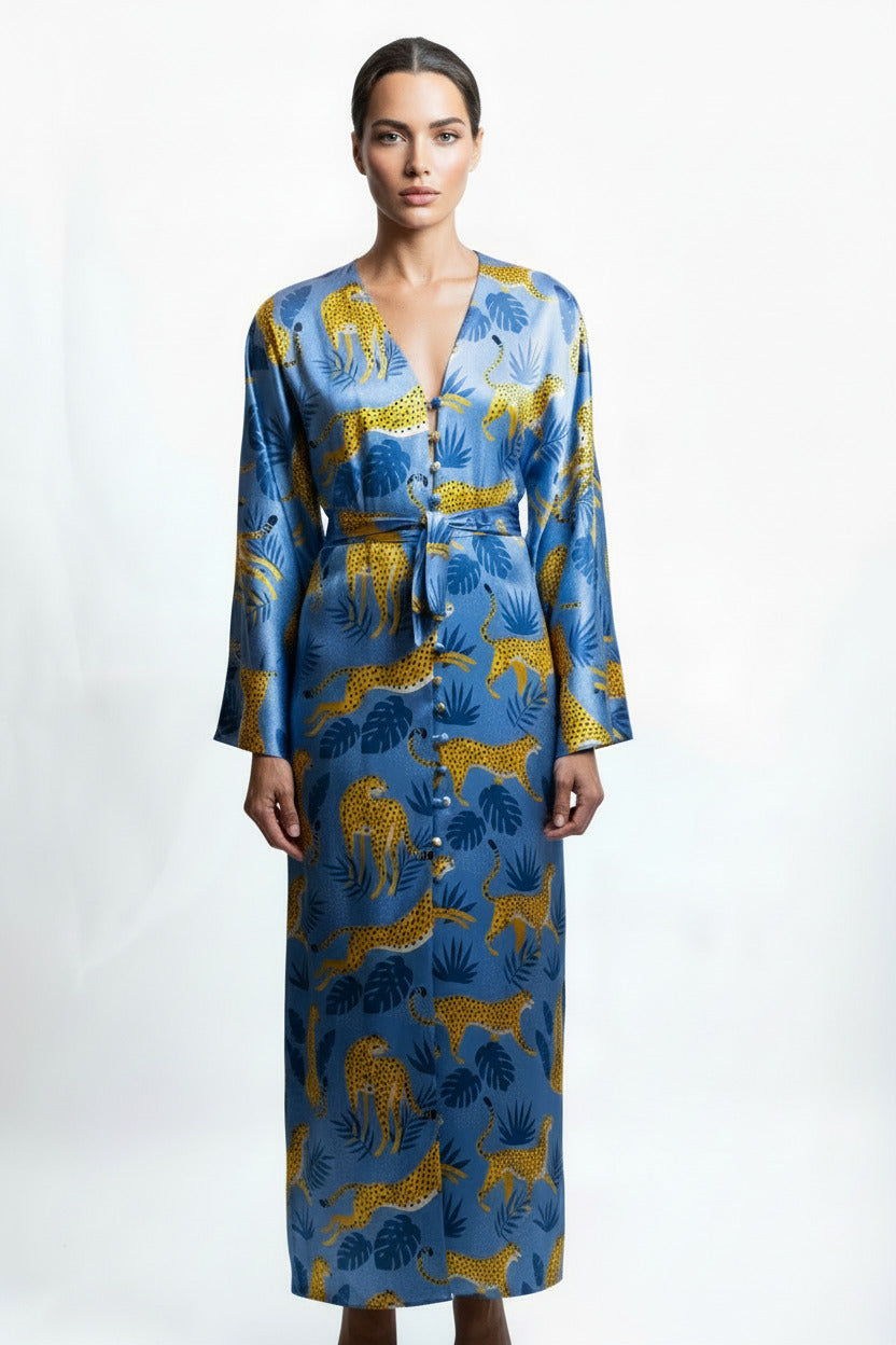 IMMORTELLE dress kimono "static"