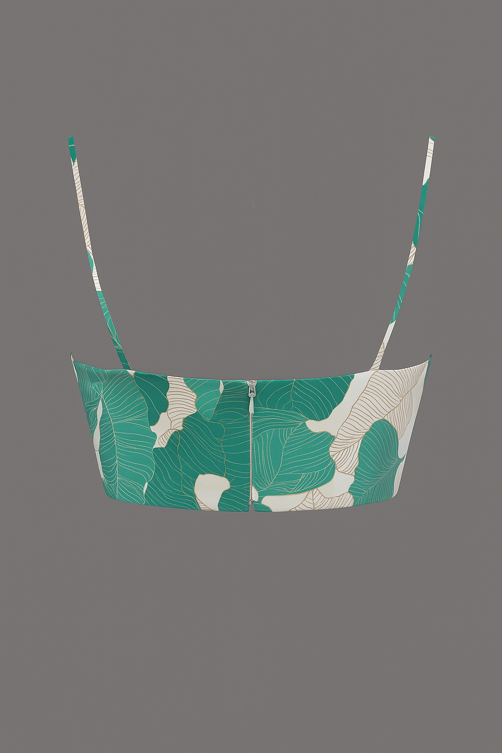 PLANTATION – Bustier Top in Como Silk Satin, Gatsby Print