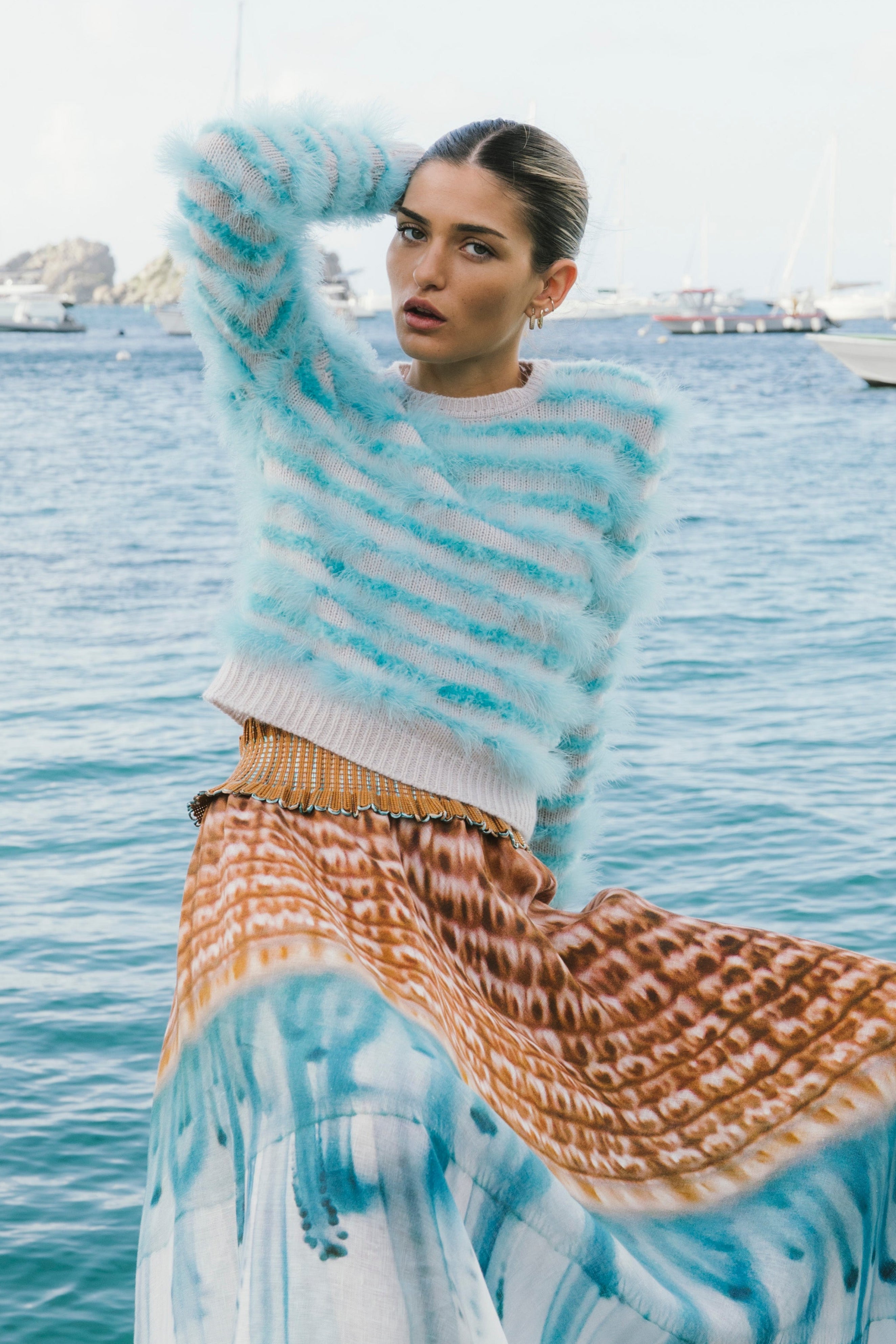 VIRNA sweater TURQUOISE