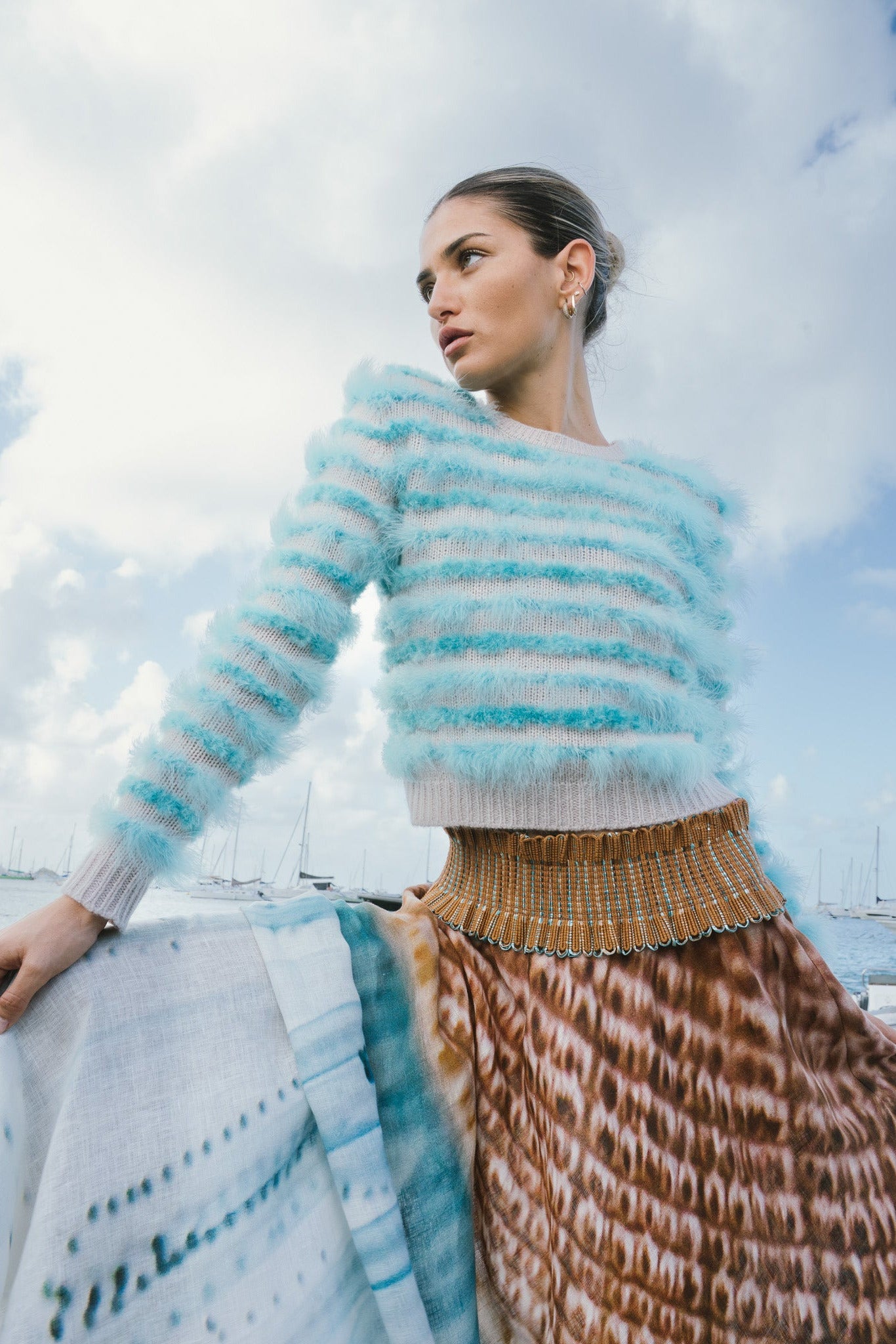 VIRNA sweater TURQUOISE